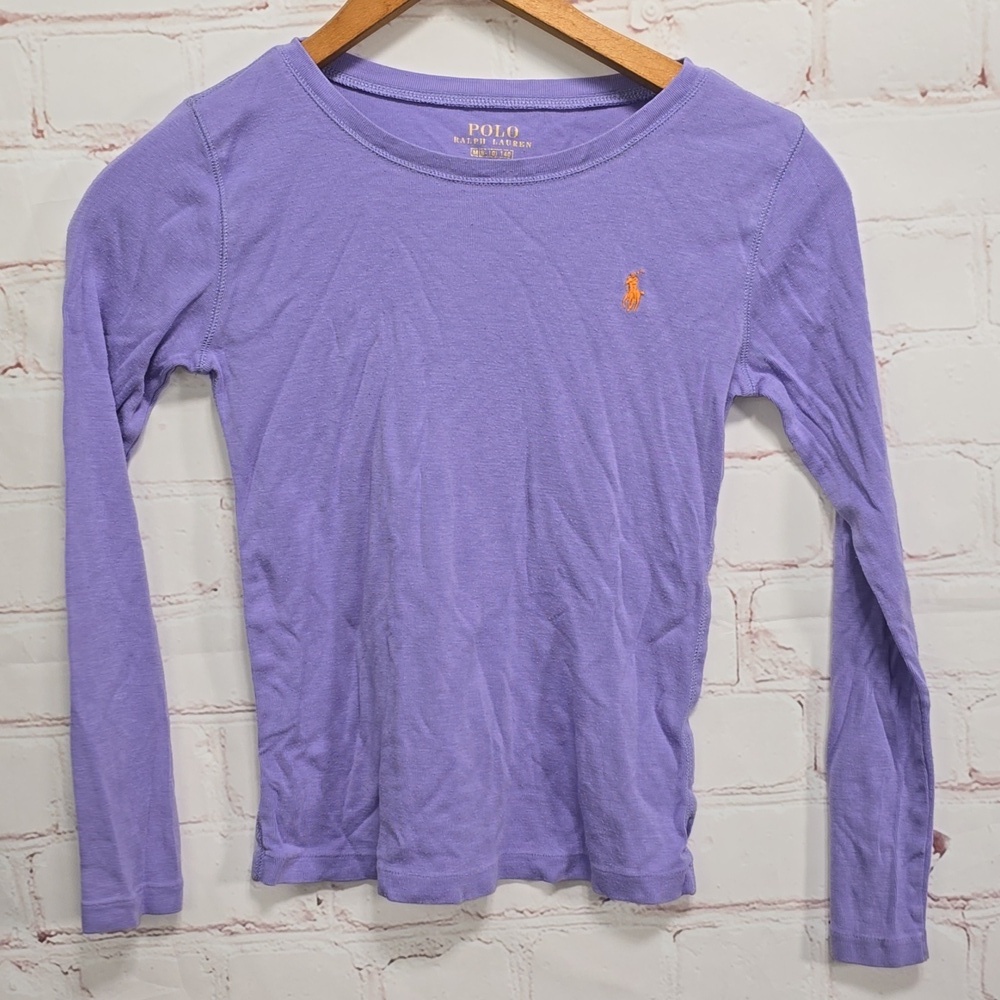 Polo Ralph Lauren Casual Purple Cotton Kids Size Medium 8/10